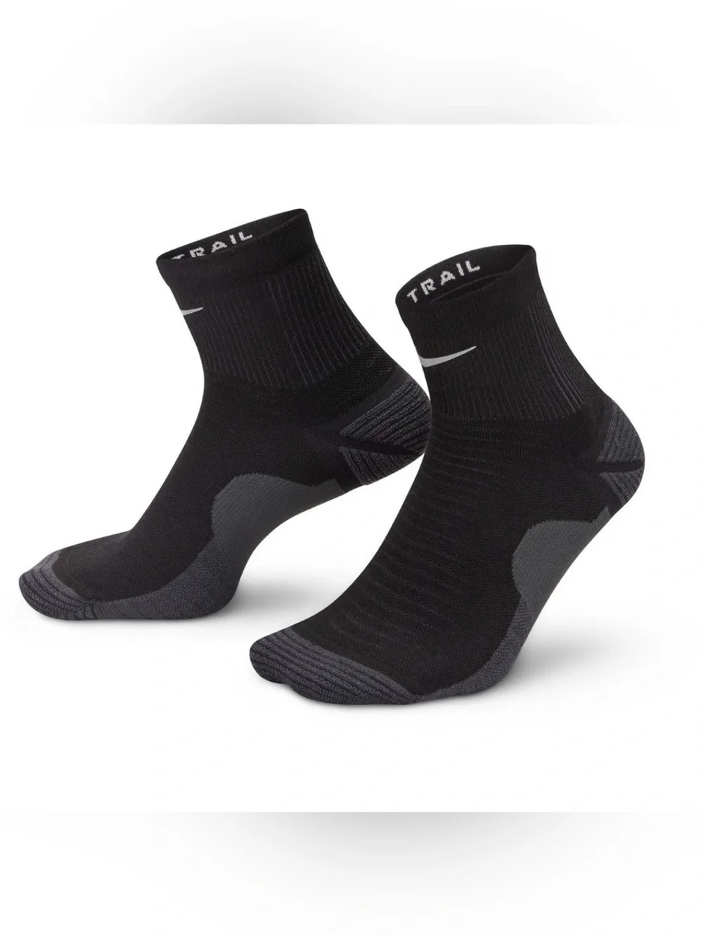 Nike Trail Dri-FIT Ankle Running Socks - Black with White Swoosh